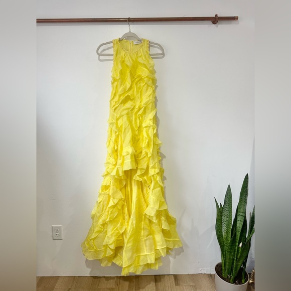 NWT Zimmermann Wonderland Yellow Ruffle Hi Low Dress - Picture 3 of 9